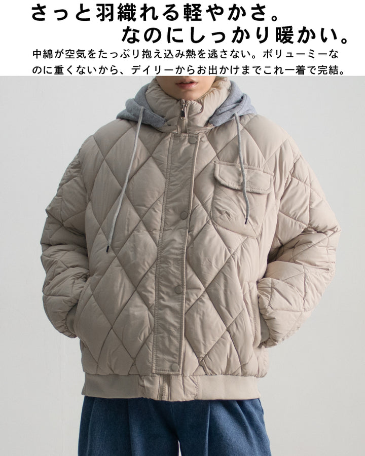 2WAYキルティングジャケット アイボリー