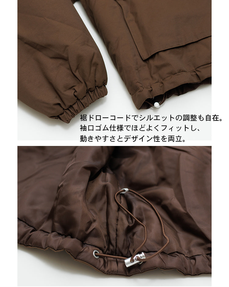 中綿スタンドカラーブルゾン ブラウン