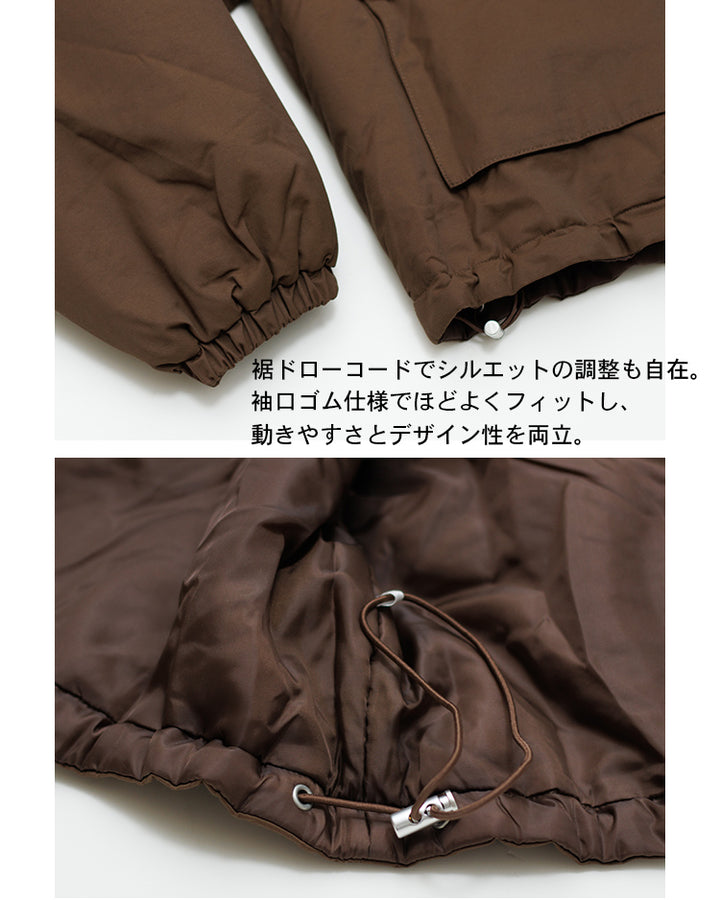 中綿スタンドカラーブルゾン ブラウン
