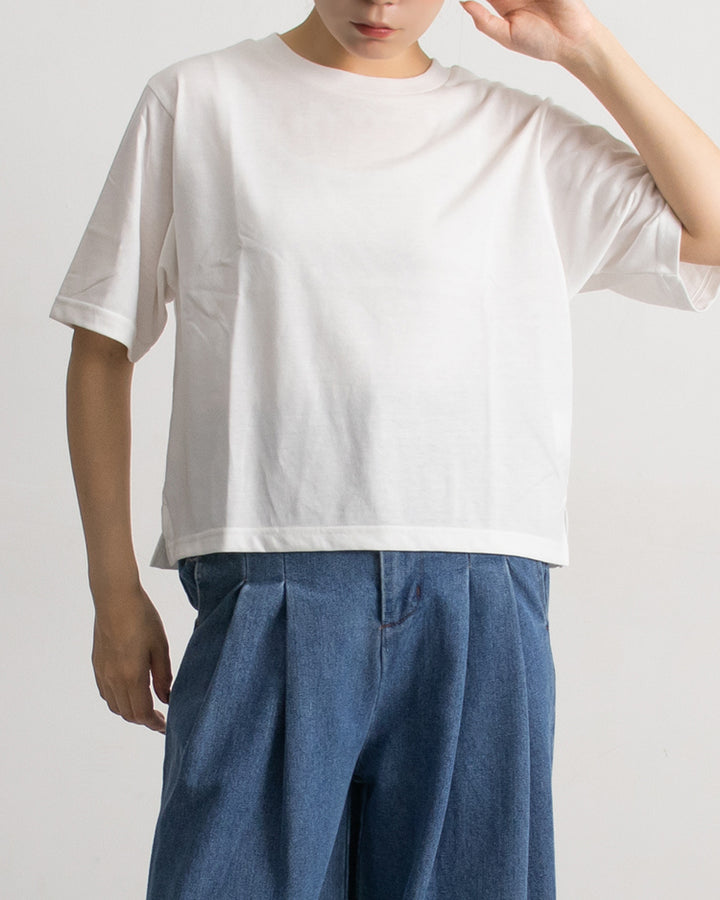 接触冷感レイヤードTシャツ レディース｜レース付き 3way 半袖 オーバーサイズ 体型カバー 春夏 大人カジュアル
